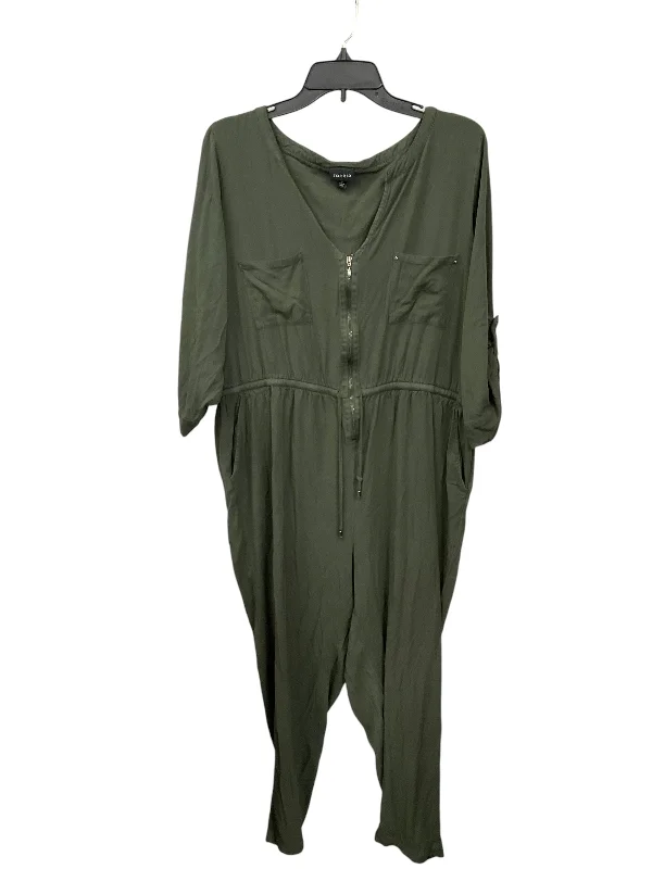 women's jumpsuits for laid-back looksJumpsuit By Torrid In Green, Size: 2x