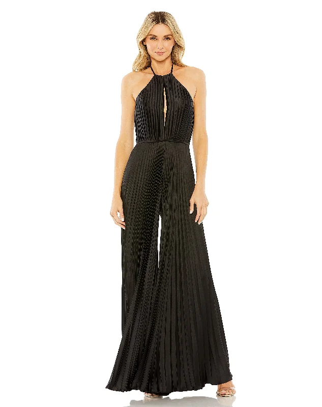 women's jumpsuits for springMac Duggal 27457 Long Formal Pleated Prom Jumpsuit