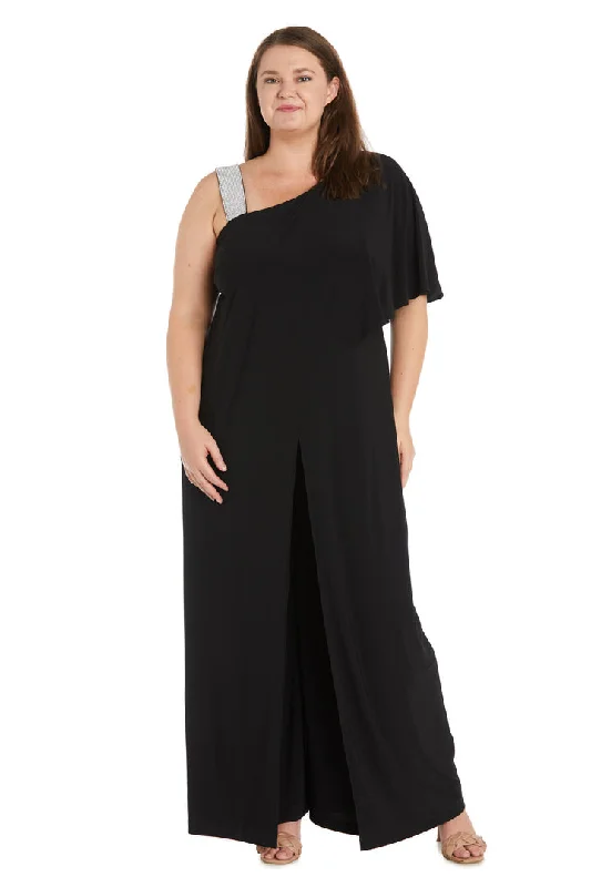 women's jumpsuits for weddingsR&M Richards 3420W Long Plus Size Overlay Formal Jumpsuit