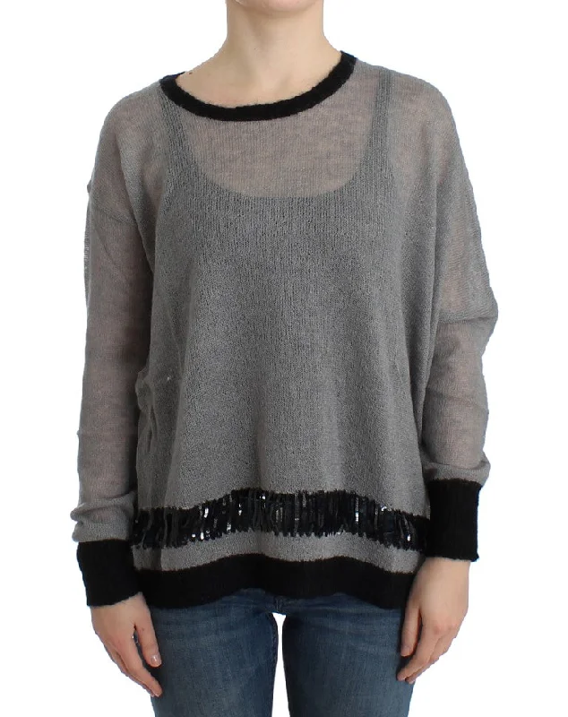 Embellished SweatersCostume National  embellished asymmetric Women's sweater