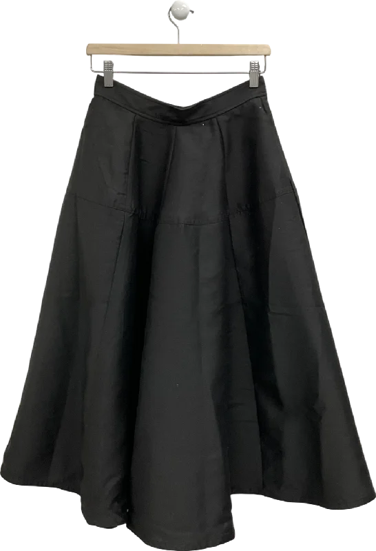 women's elastic waist skirtsH&M Edition Black A-line Skirt UK 8