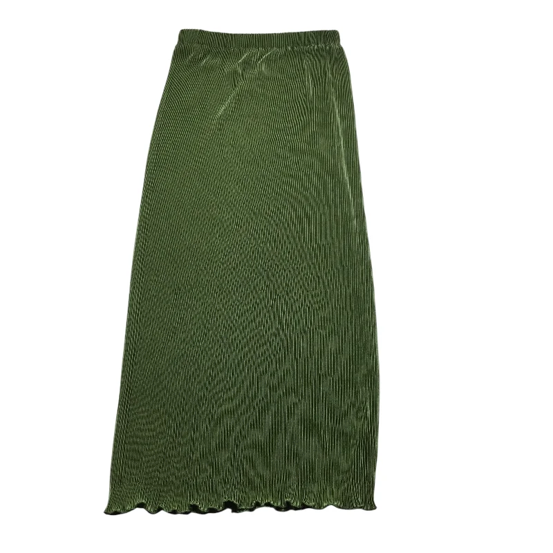 women's elastic-waisted skirts for pregnancySkirt Midi By Shein In Green, Size: S